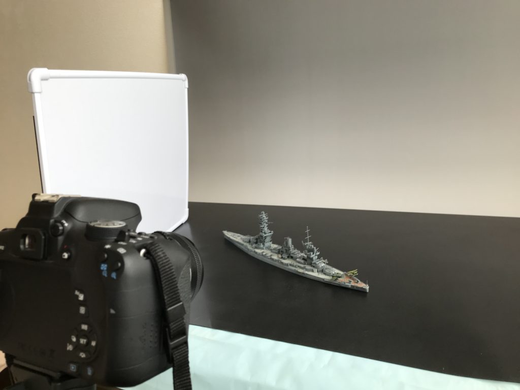 1/700艦艇模型の写真撮影レフ板使用時の撮影風景
戦艦 扶桑
Battleship Fuso
