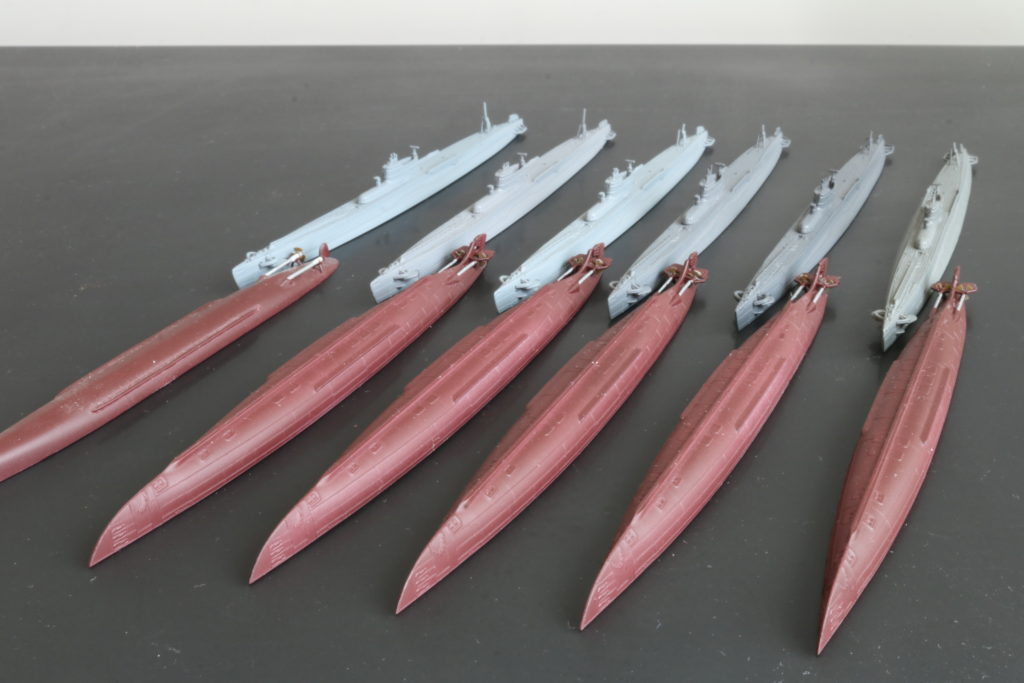 艦艇色スプレー一覧 各種艦艇色スプレーを艦艇模型に塗装した例 | 誰でも作れる1/700艦艇模型 -大艦隊を君にｰ