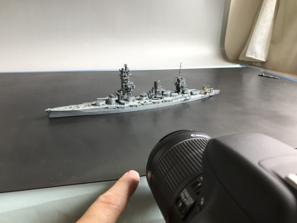 艦艇模型　情景写真
情景写真撮影風景
ローアングル
戦艦扶桑
Battleship Fuso