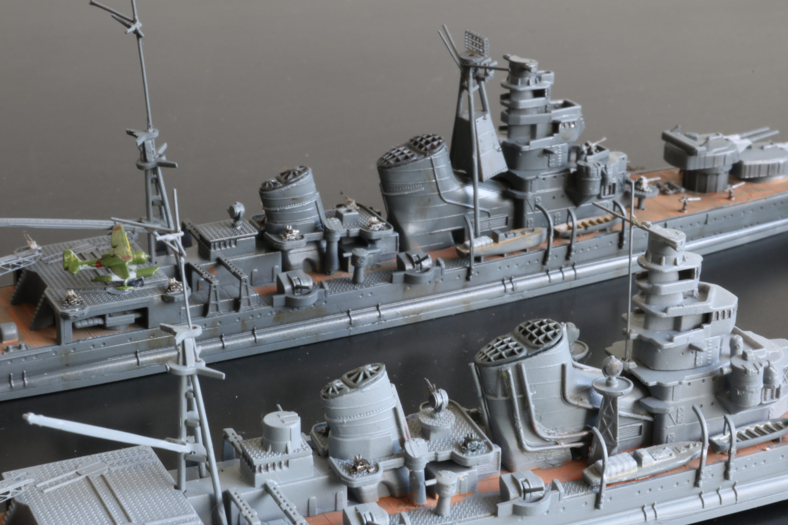 1/700、艦艇模型、煙突の改造例,　重巡洋艦衣笠、Heavy cruiser Kinugasa　