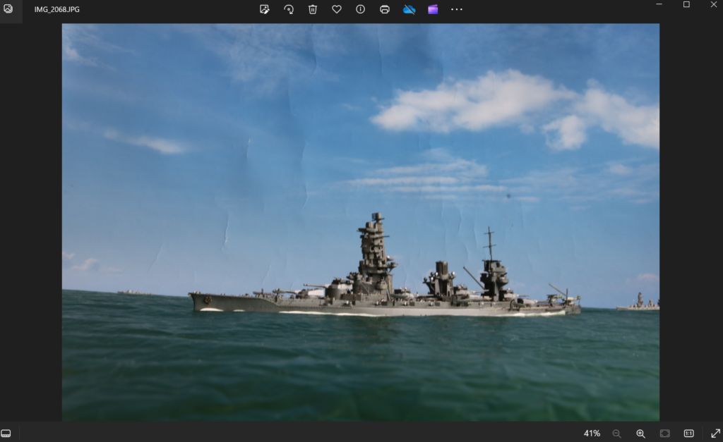 艦艇模型
デジカメ写真の白黒写真化
戦艦山城