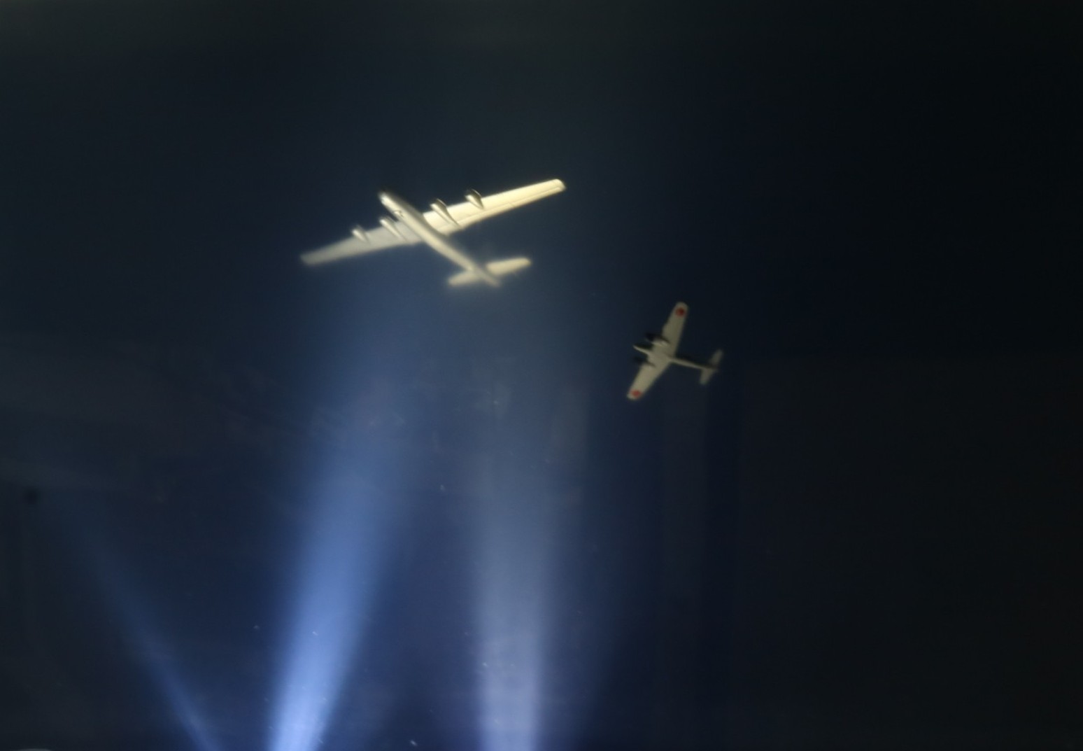 B29vs月光 粘土ゲルを用いた夜間戦闘のジオラマ