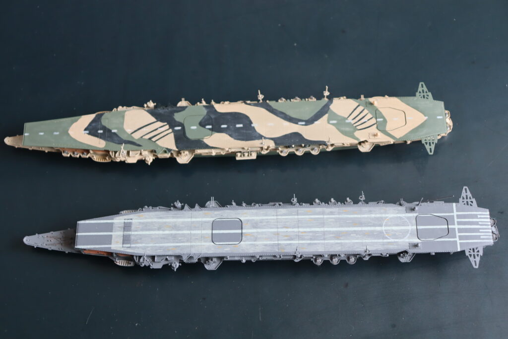 艦艇模型ビフォアーアフター
航空母艦龍鳳
Air craft Carrier Ryuho